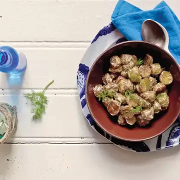 Salada de batata assada com maionese caseira