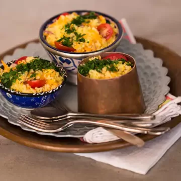 Salada de cuscuz marroquino com legumes