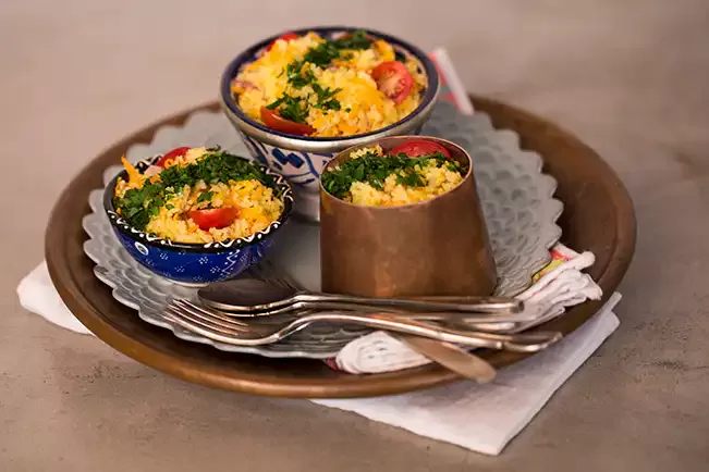 Receita de Salada de cuscuz marroquino com legumes