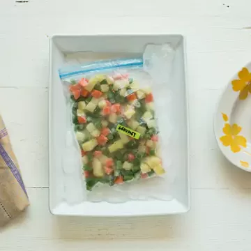 Seleta de legumes congelada