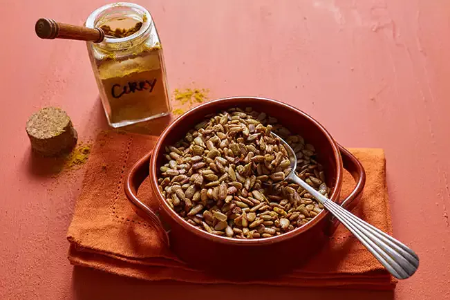 Receita de Semente de girassol temperada