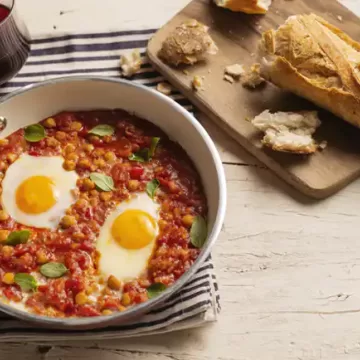 Shakshuka com grão-de-bico