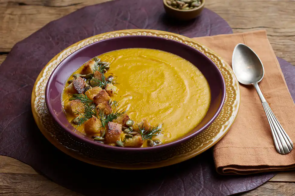 Sopa de abóbora assada na Air Fryer da Rita Lobo