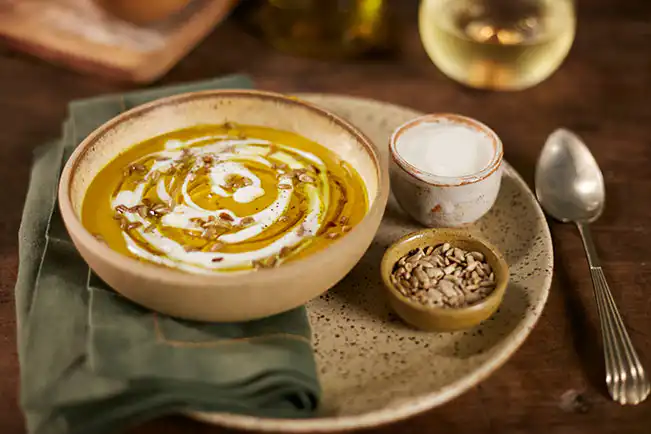 Sopa de cenoura assada