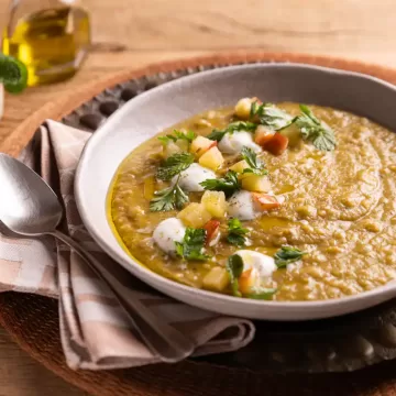 Sopa de ervilha com especiarias na pressão