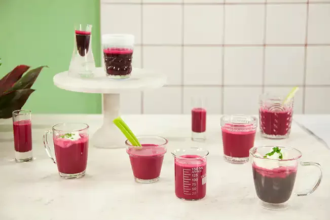 Receita de Sopa fria de beterraba a jato