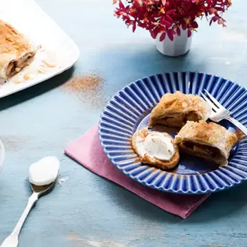 Strudel folhado de maçã