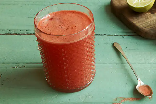 Suco de morango cítrico