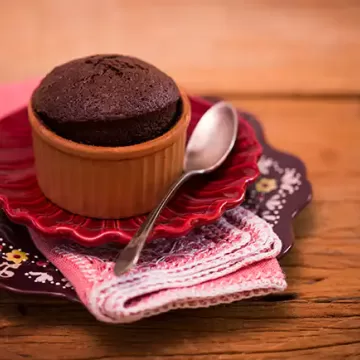 Suflê de chocolate
