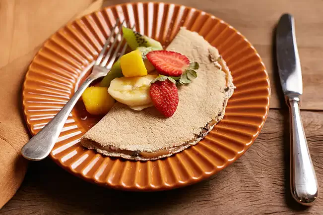 Receita de Tapioca de café com doce de leite