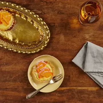 Tartelete de limão com caqui