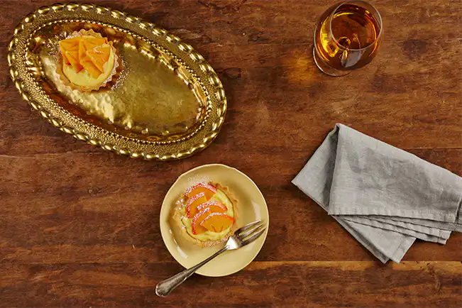Tartelete de limão com caqui
