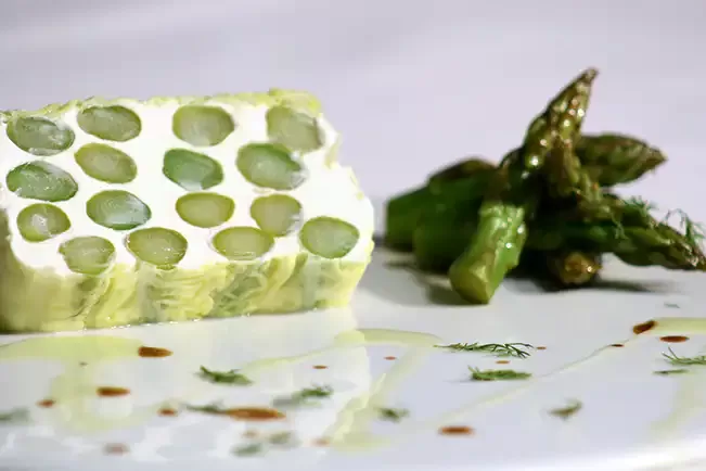 Receita de Terrine de aspargos e queijo de cabra