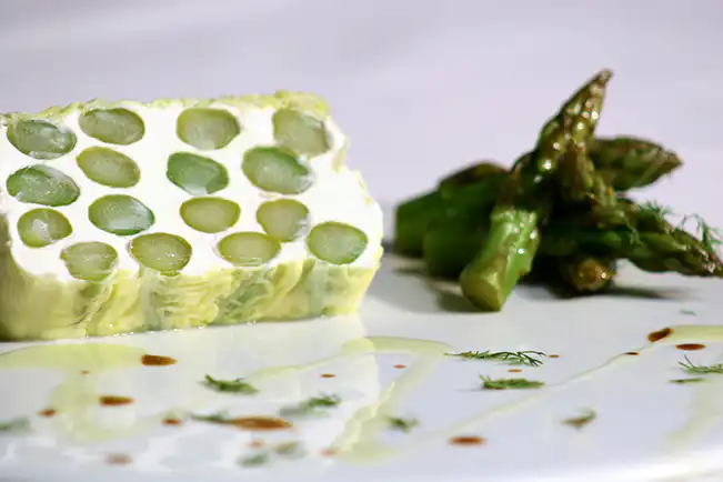 Terrine de aspargos e queijo de cabra