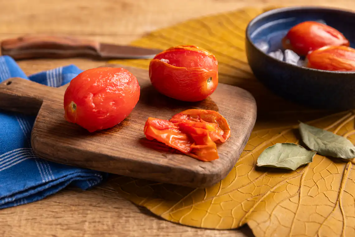 Tomate pelado na Air Fryer da Rita Lobo