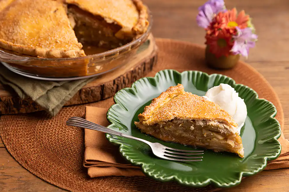 Torta prática de maçã verde