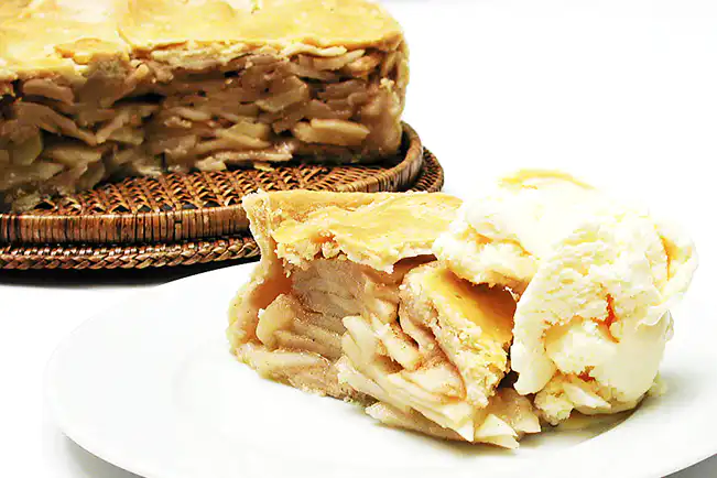 Torta quente de maçã