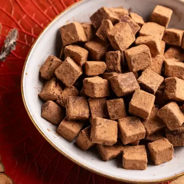 Trufinhas de chocolate com laranja e canela