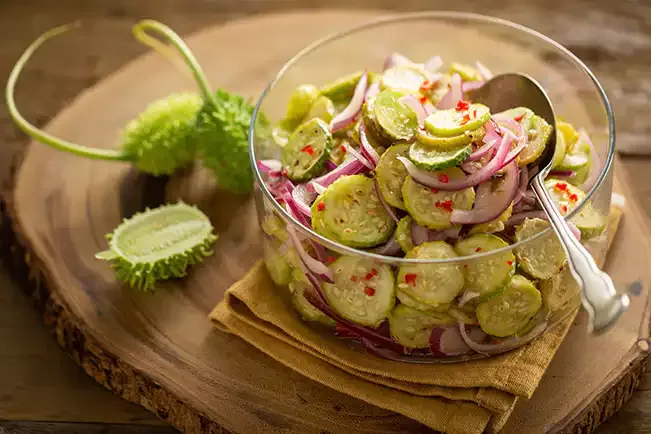 Receita de Vinagrete de maxixe grelhado
