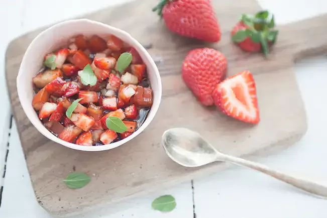 Receita de Vinagrete de morango