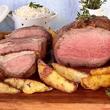 Alcatra no forno com batatas