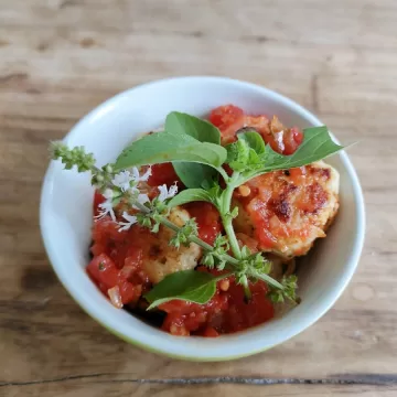 Almôndegas de frango fit com aveia