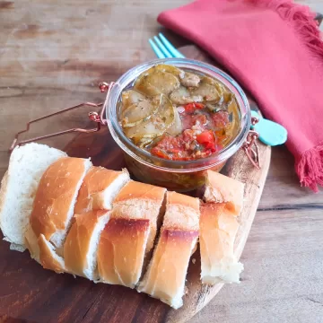 Antepasto de abobrinha fácil