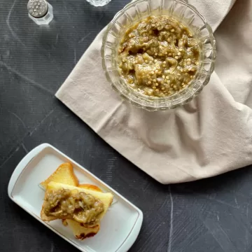 Antepasto de berinjela simples