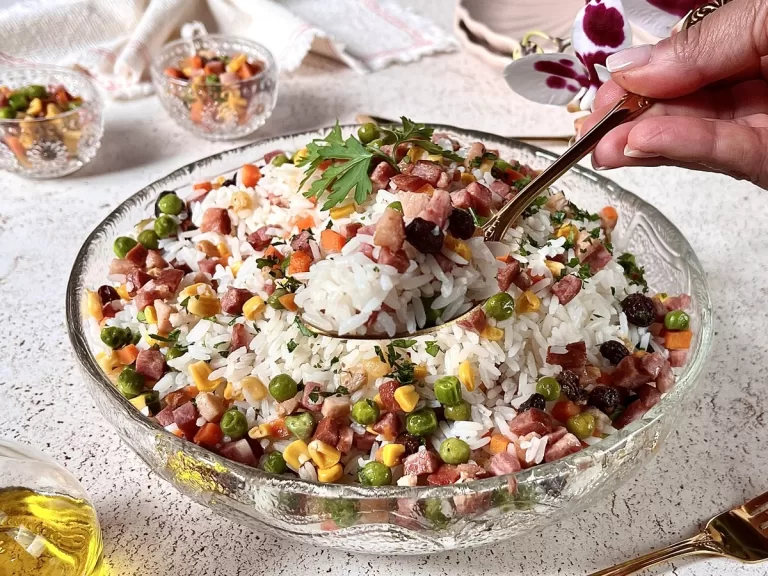 Receita de Arroz à grega com bacon