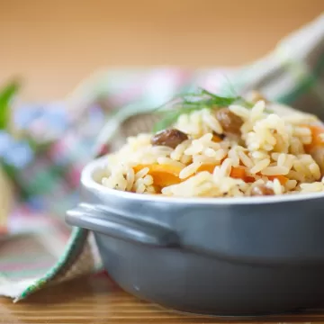 Arroz à grega com presunto