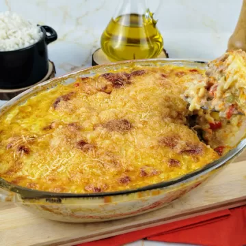 Arroz à grega no forno