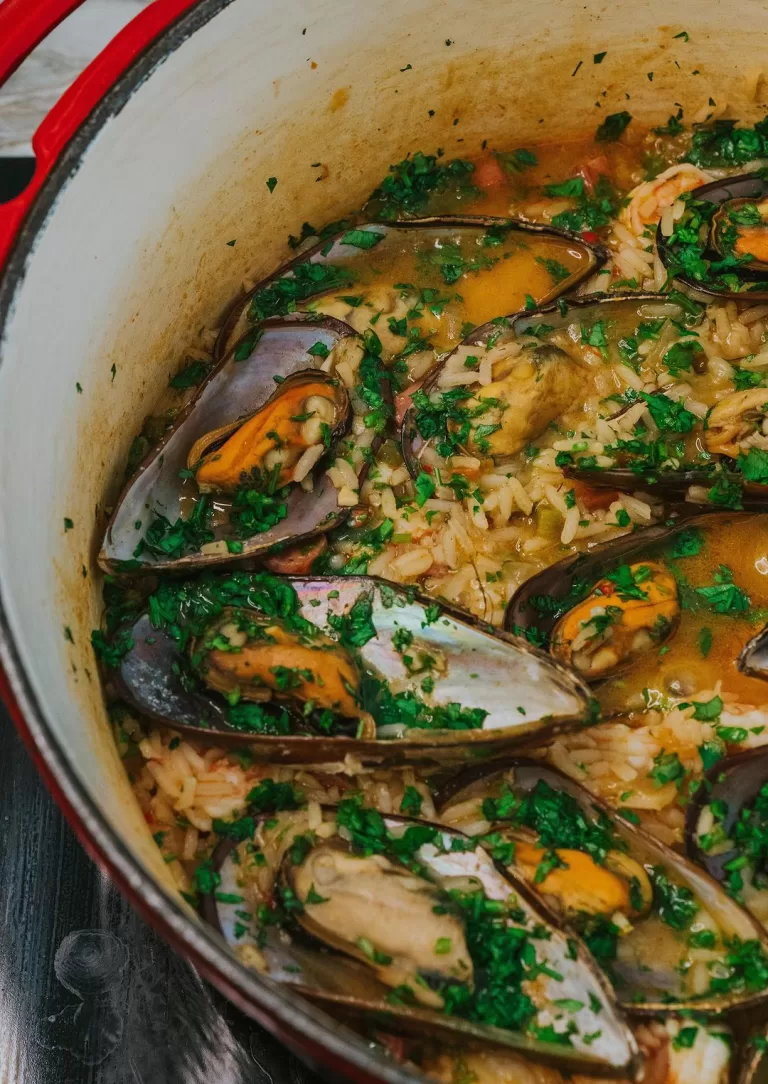 Receita de Arroz caldoso de frutos do mar