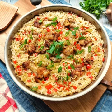 Arroz com frango