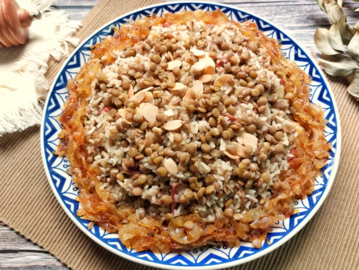 Receita de Arroz com lentilha
