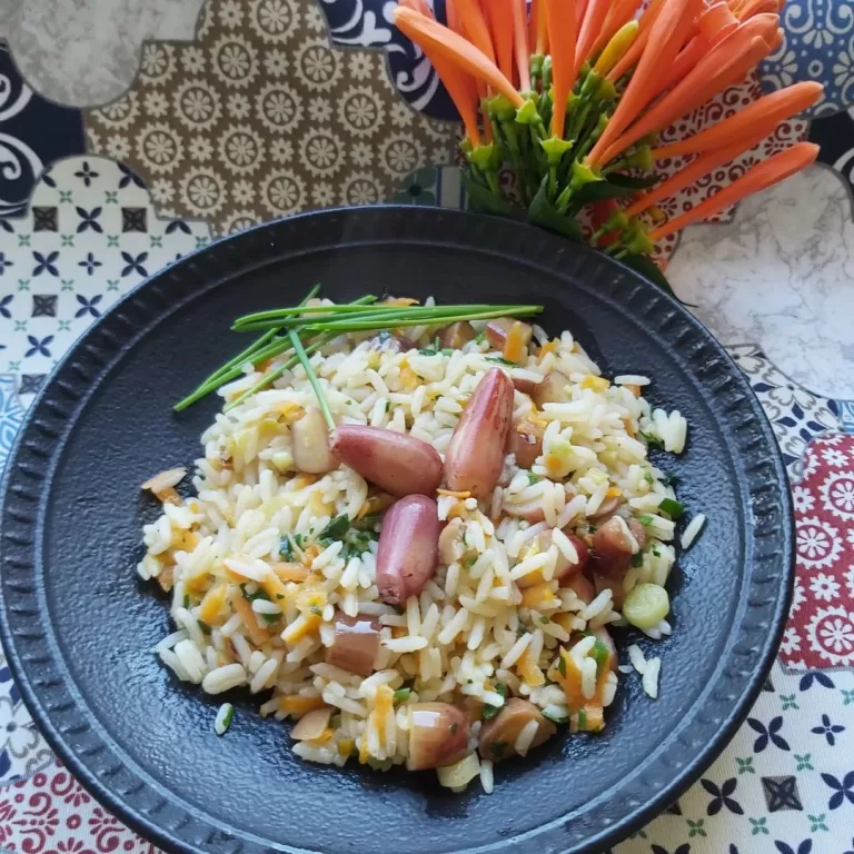 Receita de Arroz com pinhão