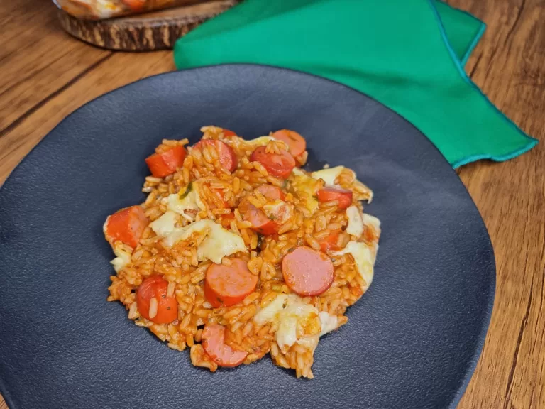 Receita de Arroz cremoso com salsicha