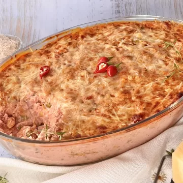Arroz cremoso de forno