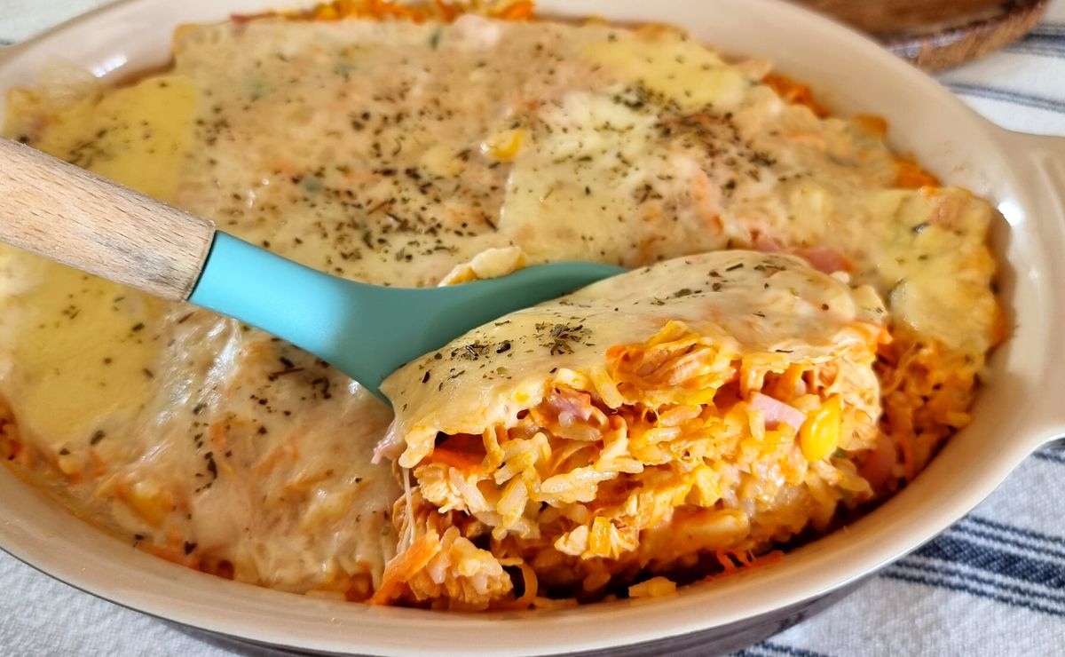 Arroz de forno com frango fácil