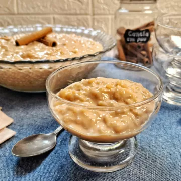 Arroz doce cremoso caramelizado