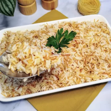 Arroz sírio com cabelo de anjo