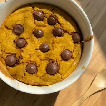 Baked oats de cenoura vegano