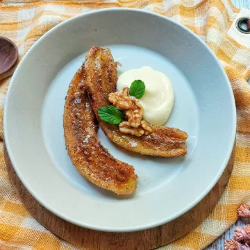 Banana assada na airfryer