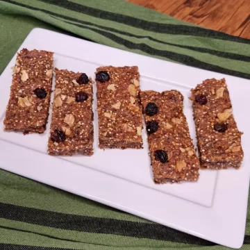 Barra de cereal de banana
