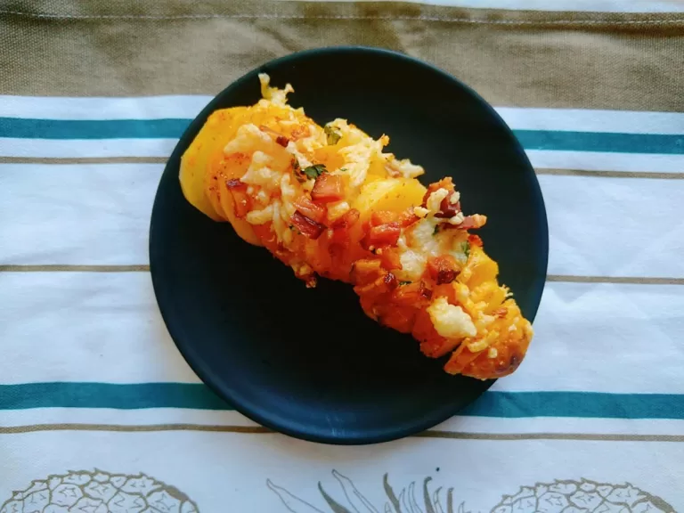 Receita de Batata assada com bacon