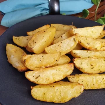 Batata assada crocante