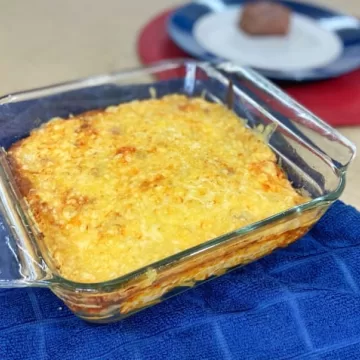 Batata gratinada com bacon