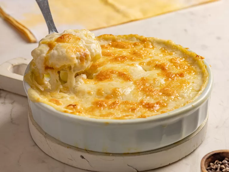 Receita de Batata gratinada com molho branco