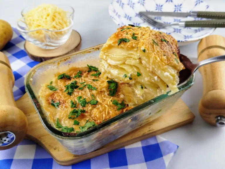 Receita de Batata gratinada na air fryer