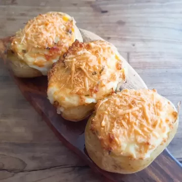 Batata recheada na airfryer