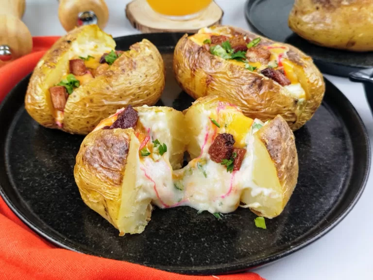 Receita de Batata recheada no forno